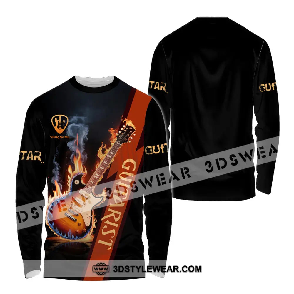 Unisex Shirt - Custom Guitarist Shirt - Long Sleeve Shirt / S - T-shirt