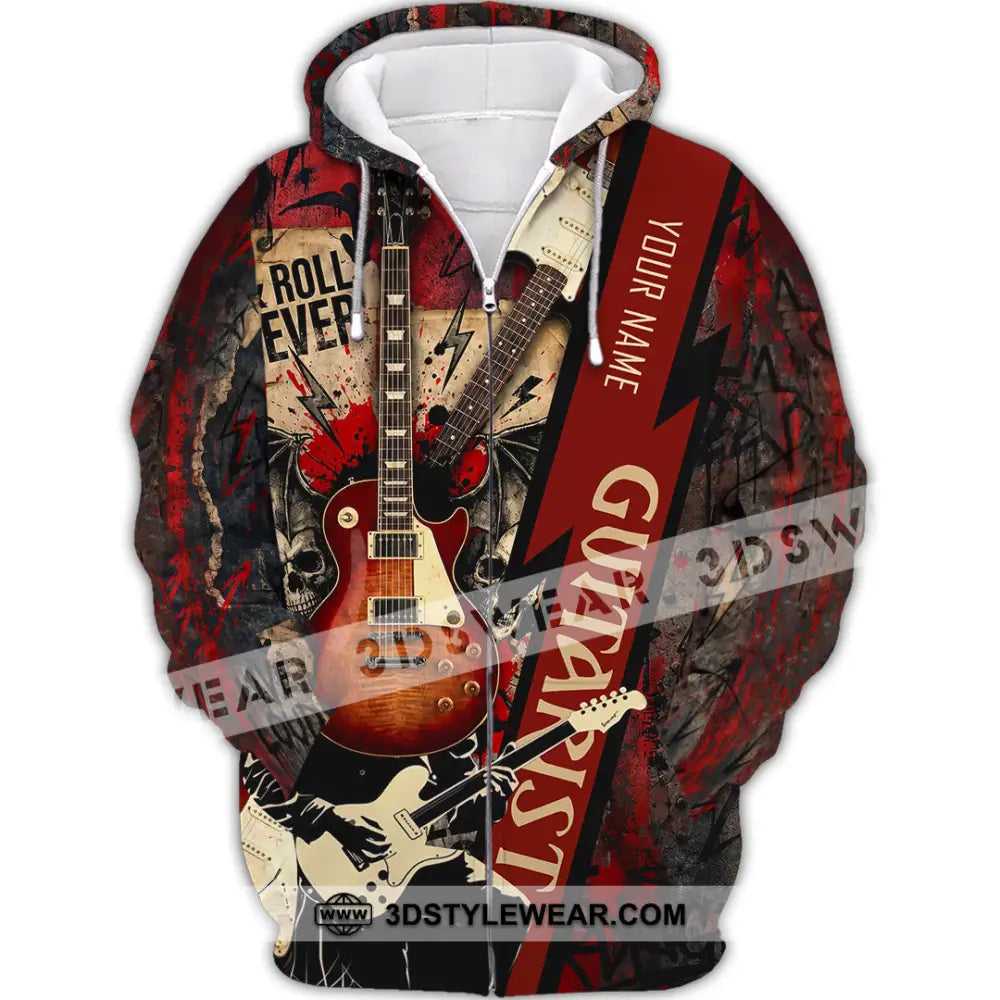 Unisex Shirt - Custom Guitarist Shirt - Zipper Hoodie / S - T-shirt