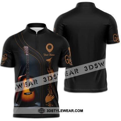 Unisex Shirt - Custom Guitarist Shirt - Zipper Polo Shirt / S - T-shirt