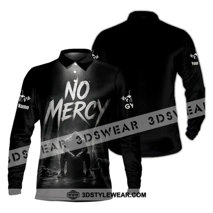 Unisex Shirt - Custom Gym No Mercy Shirt - Long Sleeve Polo / S - T-shirt