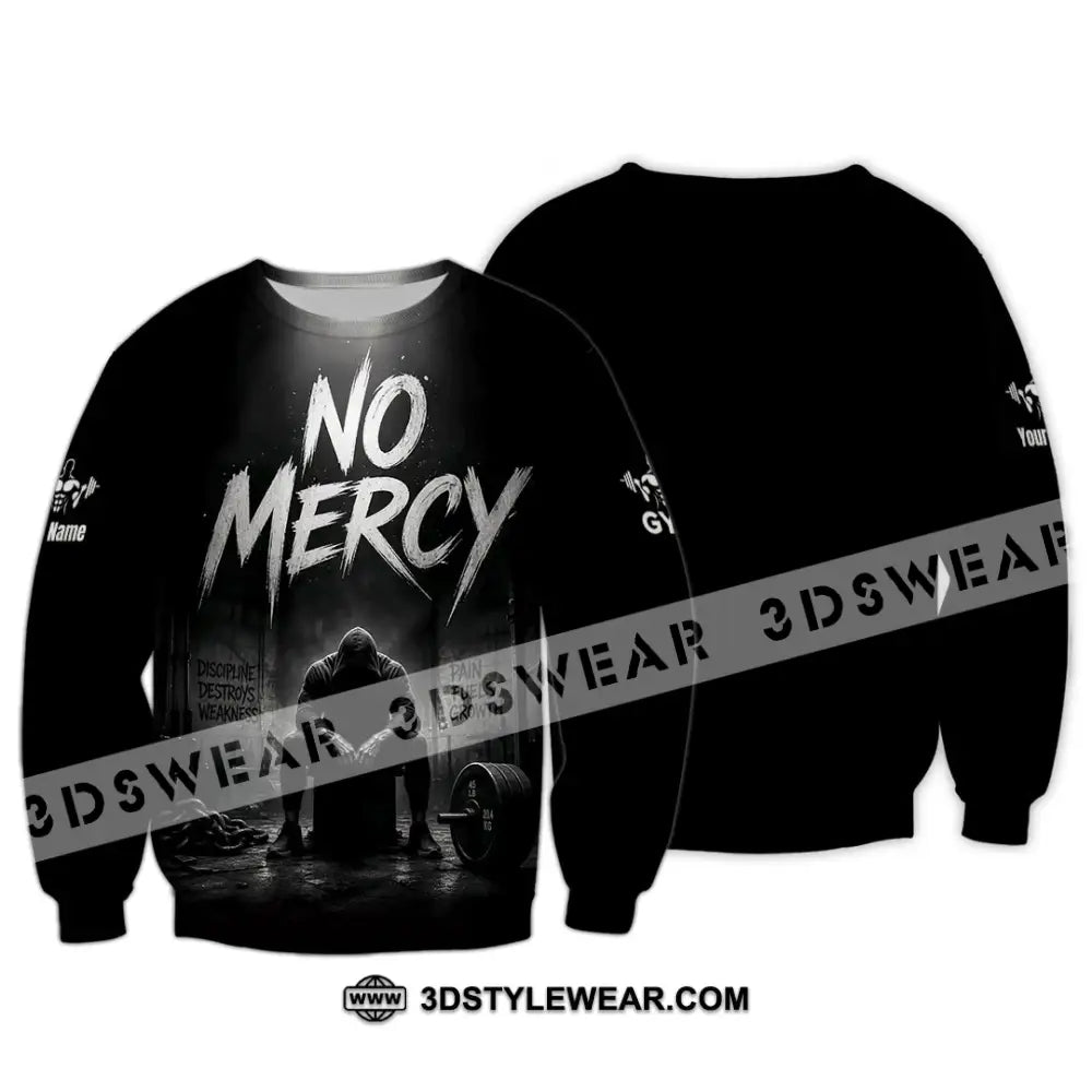 Unisex Shirt - Custom Gym No Mercy Shirt - Long Sleeve / S - T-shirt