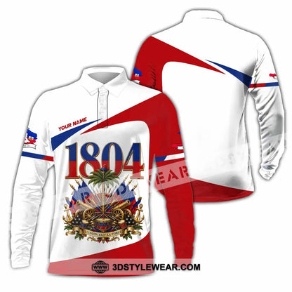 Unisex Shirt - Custom Haiti Shirt - Long Sleeve Polo / S - T-shirt