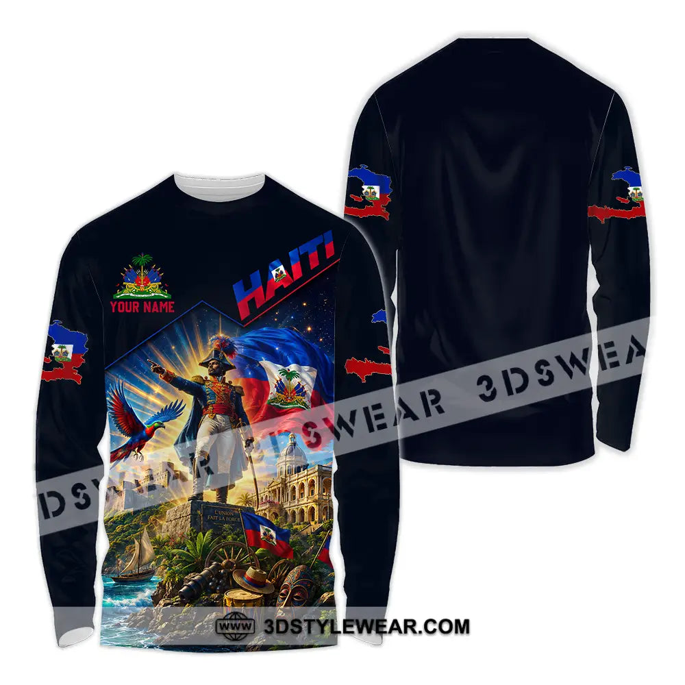 Unisex Shirt - Custom Haiti Shirt - Long Sleeve Shirt / S - T-shirt