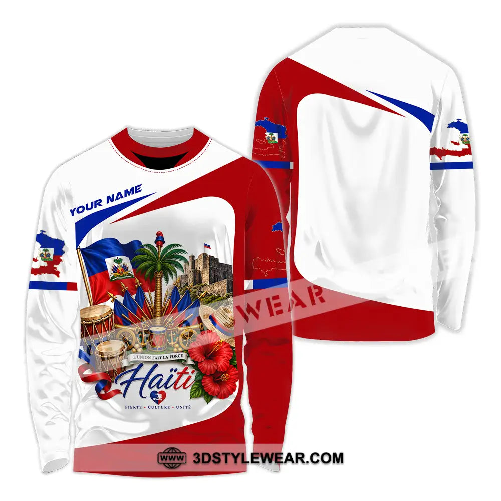 Unisex Shirt - Custom Haiti Shirt - Long Sleeve Shirt / S - T-shirt
