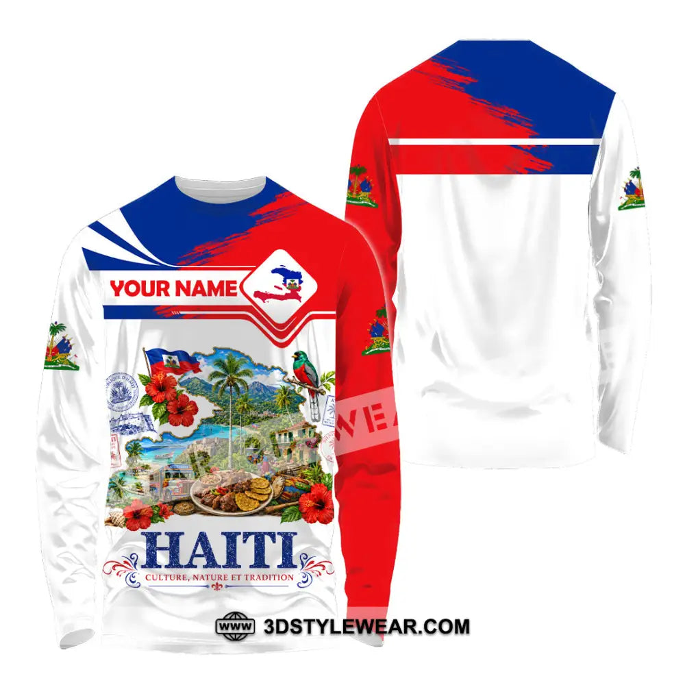 Unisex Shirt - Custom Haiti Shirt - Long Sleeve Shirt / S - T-shirt
