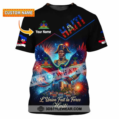 Unisex Shirt - Custom Haiti L’Union Fait La Force Shirt - T-shirt