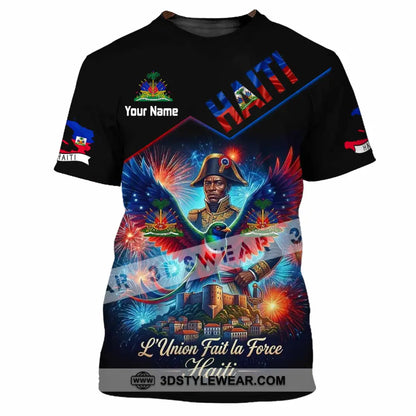 Unisex Shirt - Custom Haiti L’Union Fait La Force Shirt - T-Shirt / S - T-shirt
