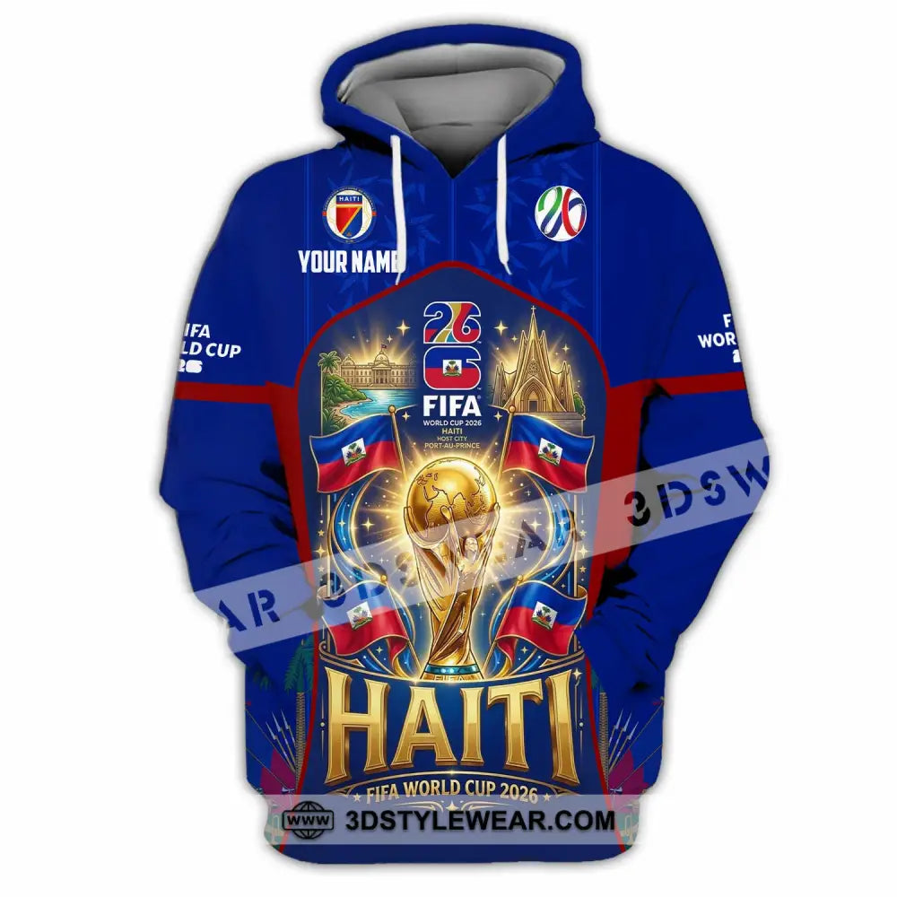 Unisex Shirt - Custom Haiti World Cup 2026 Shirt - Hoodie / S - T-shirt