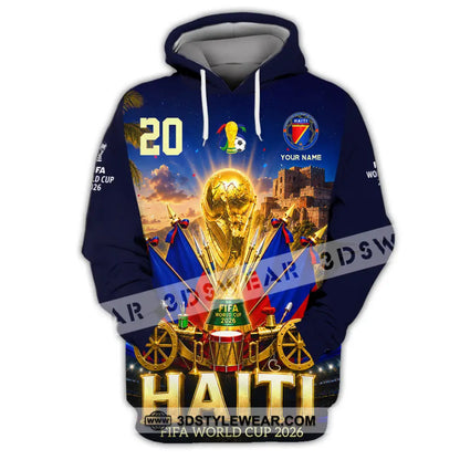 Unisex Shirt - Custom Haiti World Cup 2026 Shirt - Hoodie / S - T-shirt
