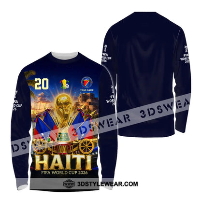 Unisex Shirt - Custom Haiti World Cup 2026 Shirt - Long Sleeve Shirt / S - T-shirt