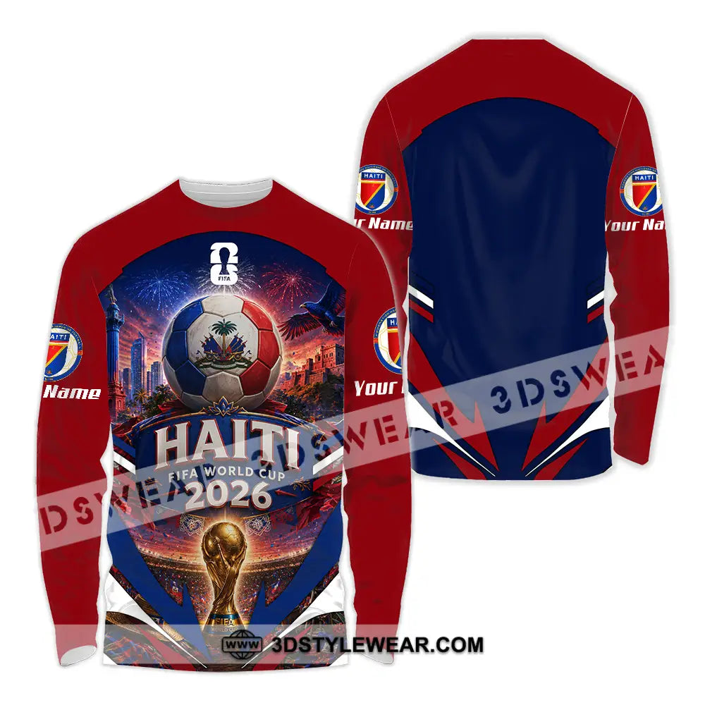Unisex Shirt - Custom Haiti World Cup 2026 Shirt - Long Sleeve Shirt / S - T-shirt