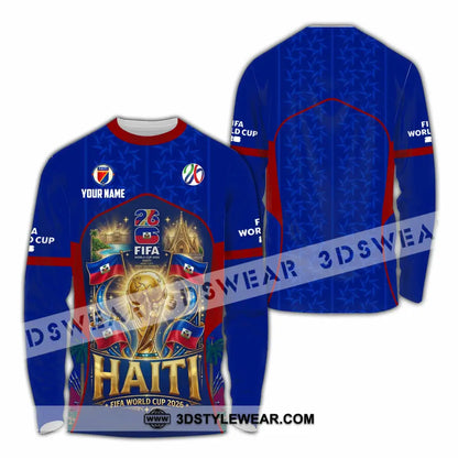 Unisex Shirt - Custom Haiti World Cup 2026 Shirt - Long Sleeve Shirt / S - T-shirt