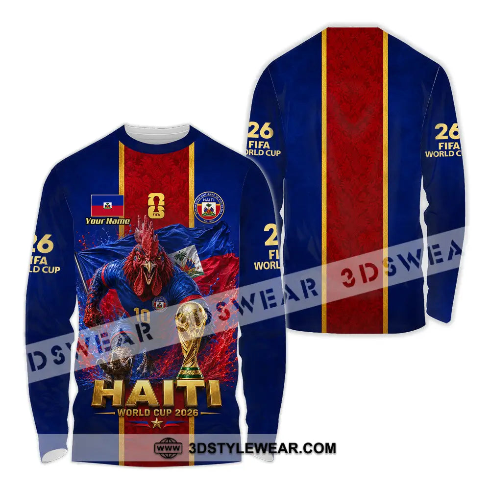Unisex Shirt - Custom Haiti World Cup 2026 Shirt - Long Sleeve Shirt / S - T-shirt