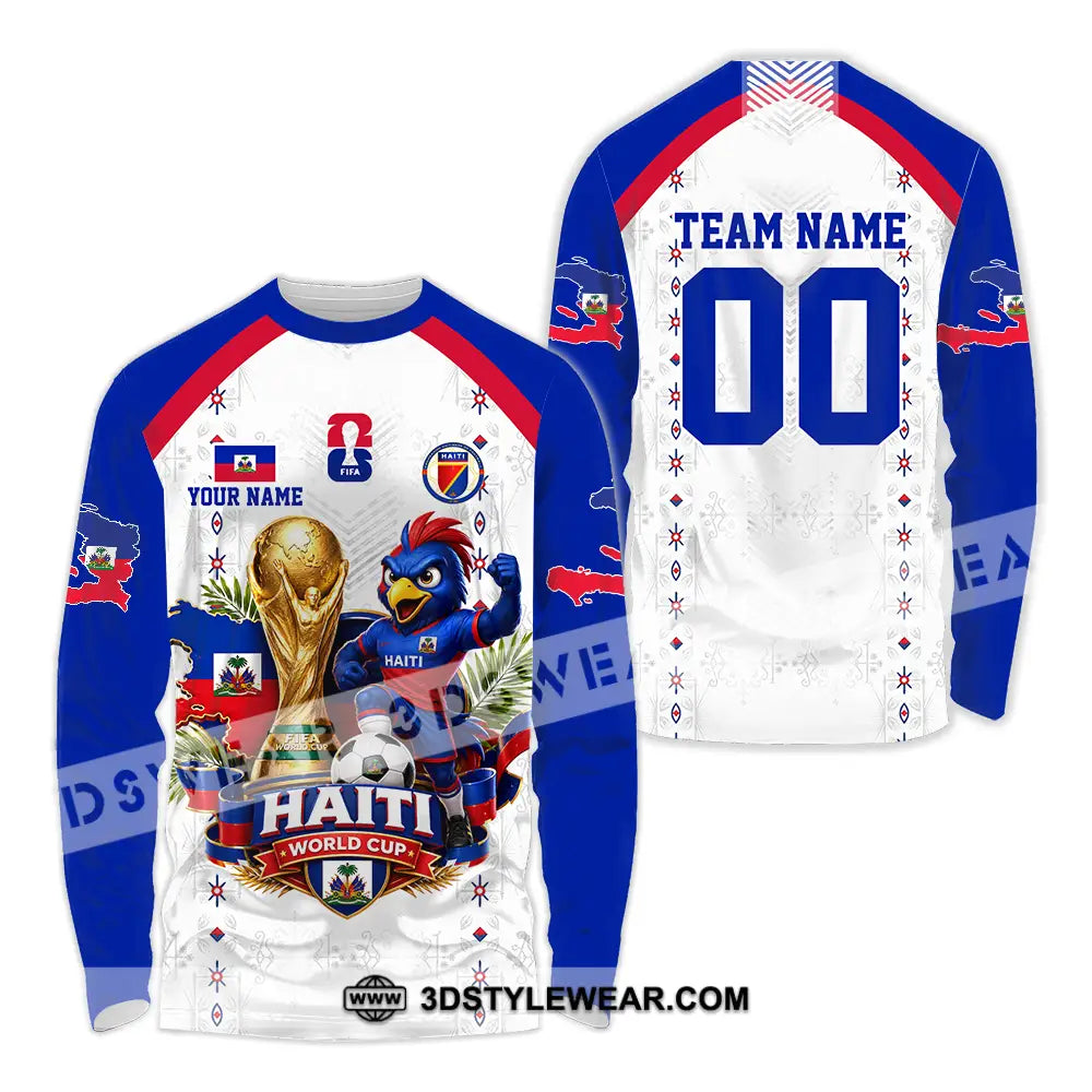 Unisex Shirt - Custom Haiti World Cup 2026 Shirt - Long Sleeve Shirt / S - T-shirt