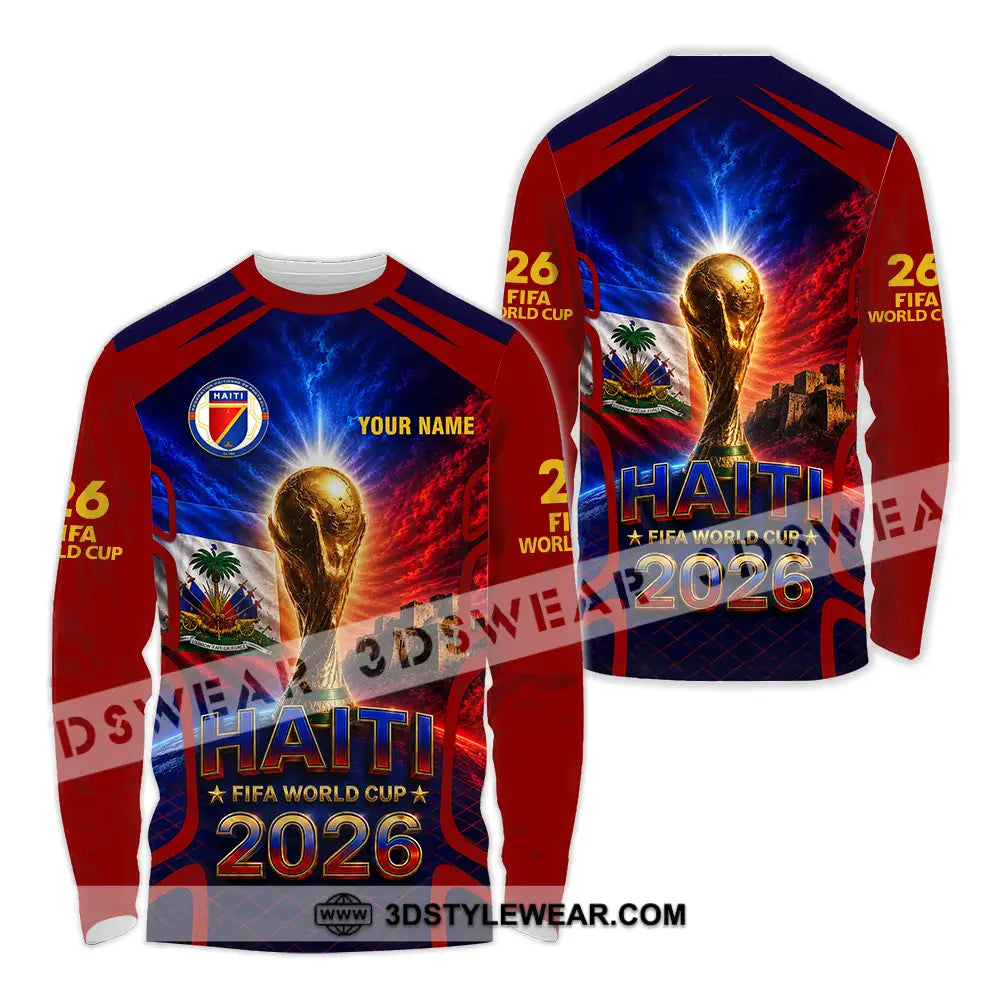 Unisex Shirt - Custom Haiti World Cup 2026 Shirt - Long Sleeve Shirt / S - T-shirt