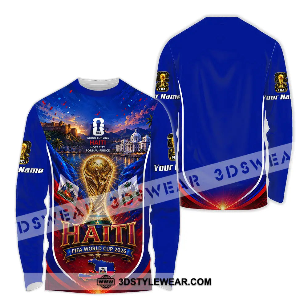 Unisex Shirt - Custom Haiti World Cup 2026 Shirt - Long Sleeve Shirt / S - T-shirt