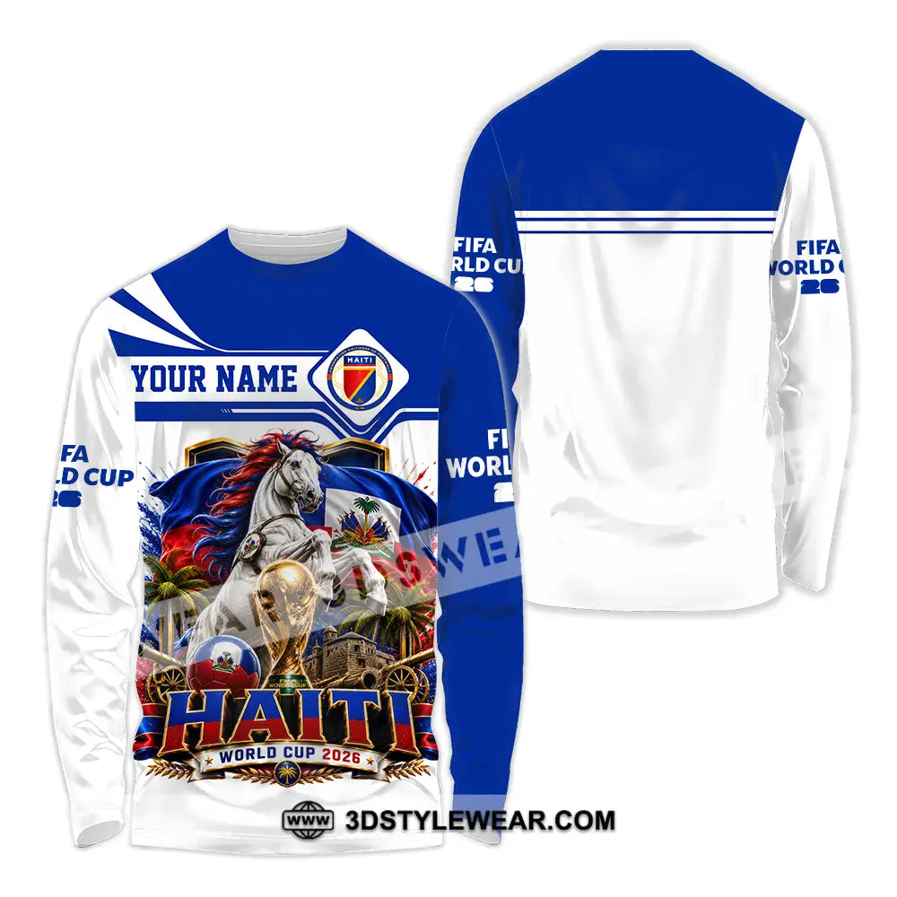 Unisex Shirt - Custom Haiti World Cup 2026 Shirt - Long Sleeve Shirt / S - T-shirt