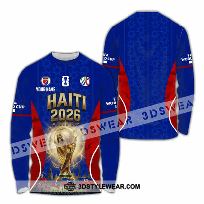 Unisex Shirt - Custom Haiti World Cup 2026 Shirt - Long Sleeve Shirt / S - T-shirt
