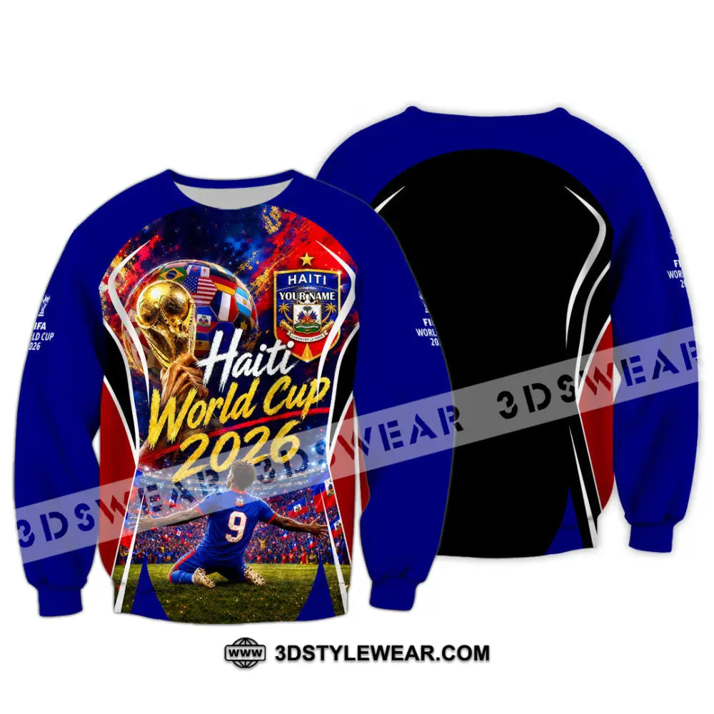 Unisex Shirt - Custom Haiti World Cup 2026 Shirt - Long Sleeve / S - T-shirt