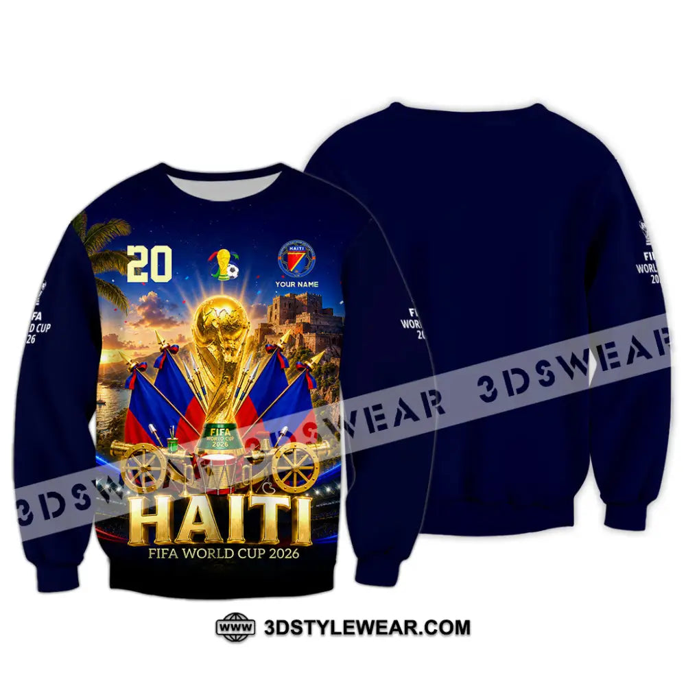 Unisex Shirt - Custom Haiti World Cup 2026 Shirt - Long Sleeve / S - T-shirt
