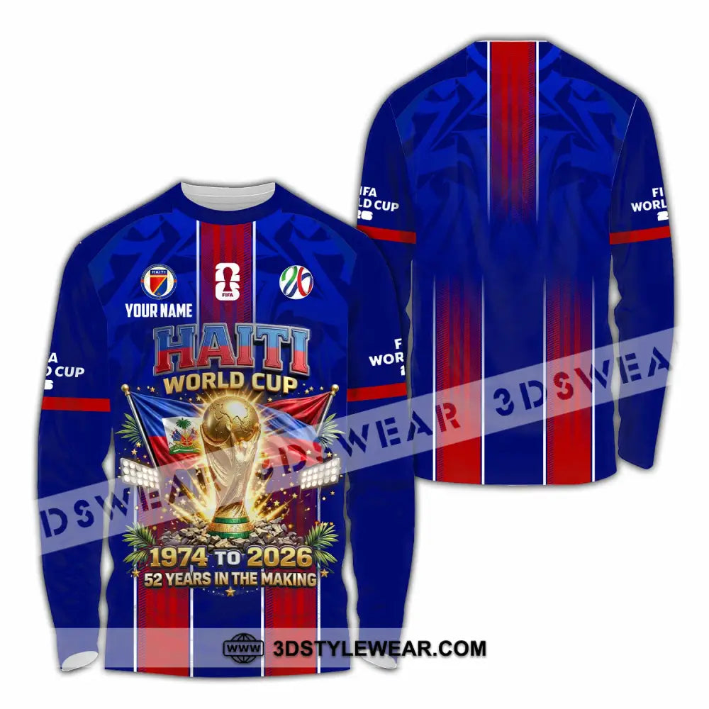 Unisex Shirt - Custom Haiti World Cup 2026 Shirt - Long Sleeve Shirt / S - T-shirt