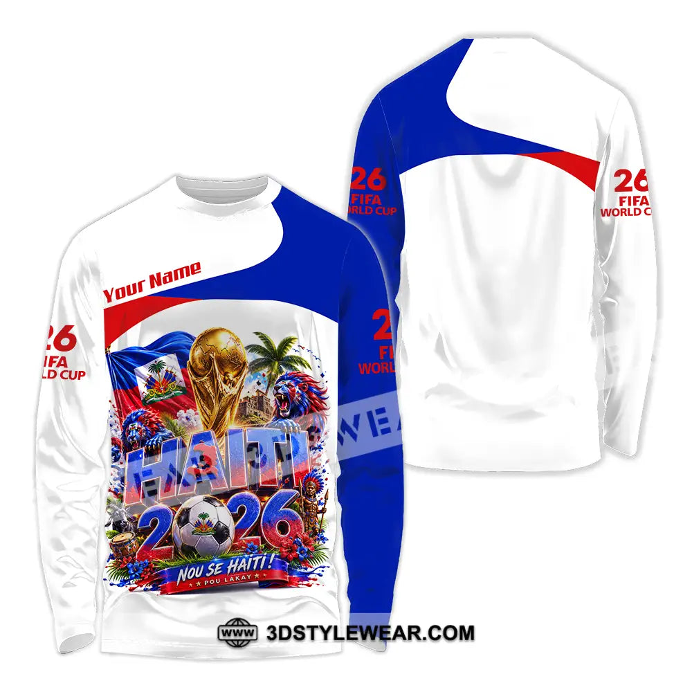 Unisex Shirt - Custom Haiti World Cup 2026 Shirt - Long Sleeve Shirt / S - T-shirt