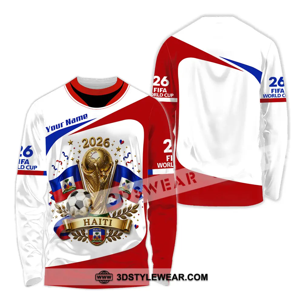 Unisex Shirt - Custom Haiti World Cup 2026 Shirt - Long Sleeve Shirt / S - T-shirt