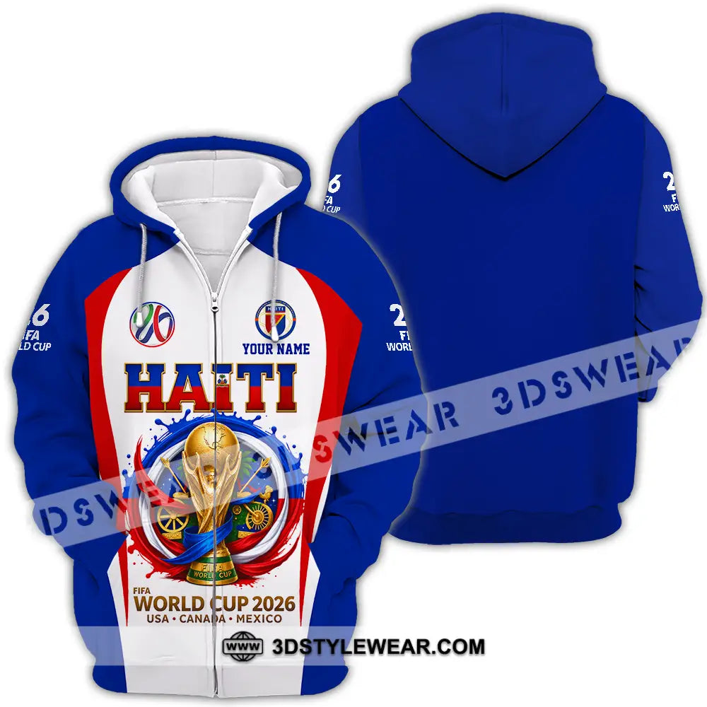 Unisex Shirt - Custom Haiti World Cup 2026 Shirt - Zipper Hoodie / S - T-shirt