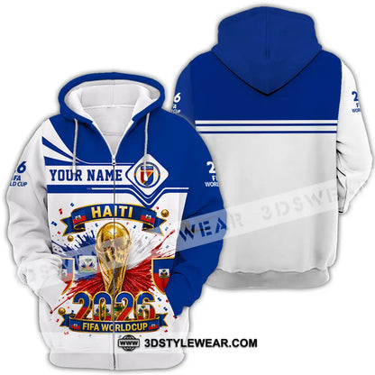 Unisex Shirt - Custom Haiti World Cup 2026 Shirt - Zipper Hoodie / S - T-shirt