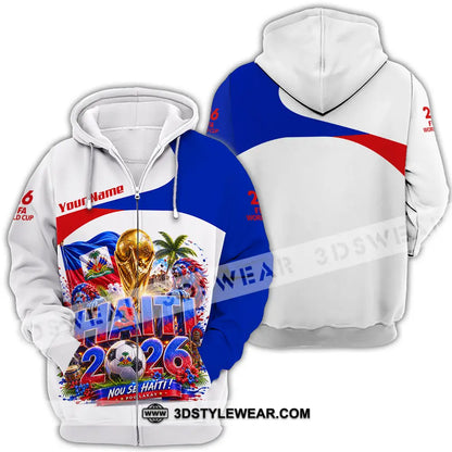 Unisex Shirt - Custom Haiti World Cup 2026 Shirt - Zipper Hoodie / S - T-shirt