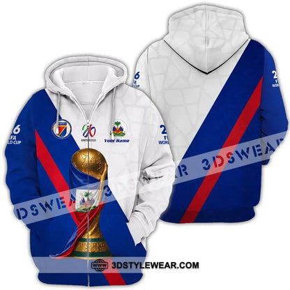 Unisex Shirt - Custom Haiti World Cup 2026 Shirt - Zipper Hoodie / S - T-shirt