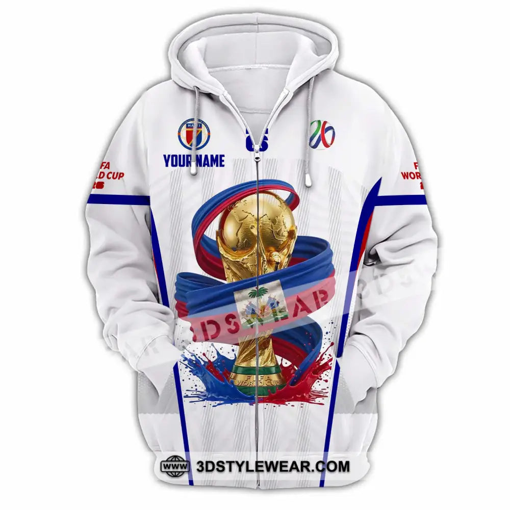 Unisex Shirt - Custom Haiti World Cup 2026 Shirt - Zipper Hoodie / S - T-shirt