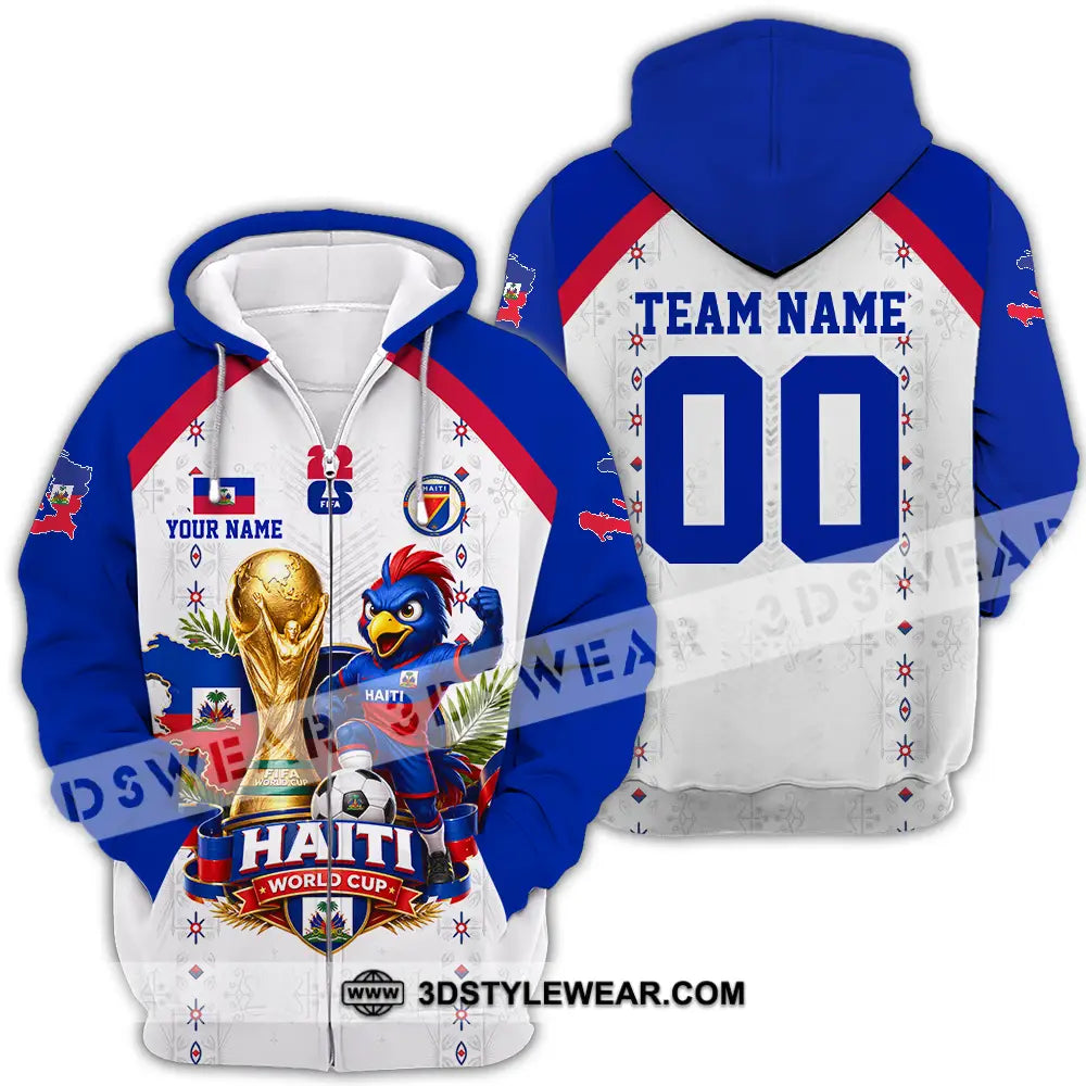 Unisex Shirt - Custom Haiti World Cup 2026 Shirt - Zipper Hoodie / S - T-shirt