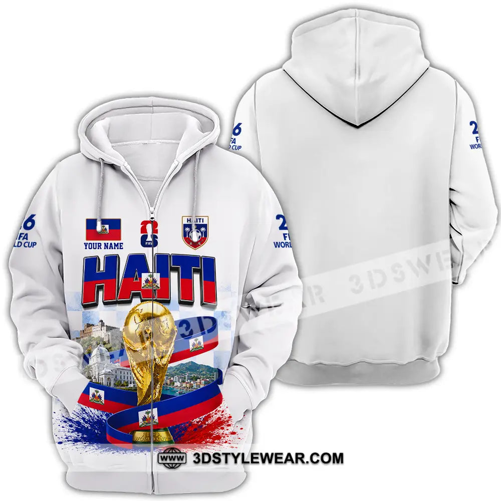 Unisex Shirt - Custom Haiti World Cup 2026 Shirt - Zipper Hoodie / S - T-shirt