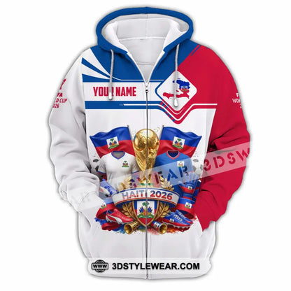 Unisex Shirt - Custom Haiti World Cup 2026 Shirt - Zipper Hoodie / S - T-shirt