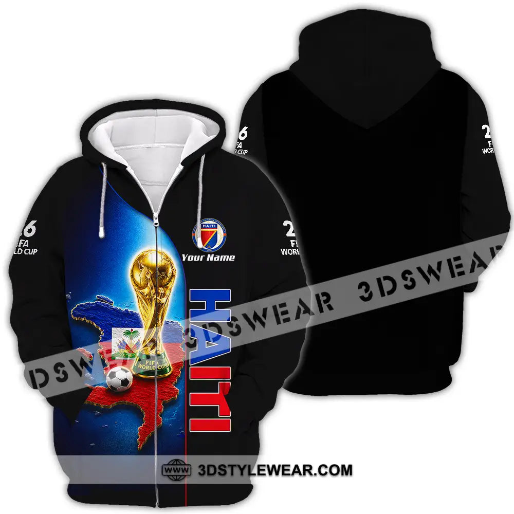 Unisex Shirt - Custom Haiti World Cup 2026 Shirt - Zipper Hoodie / S - T-shirt