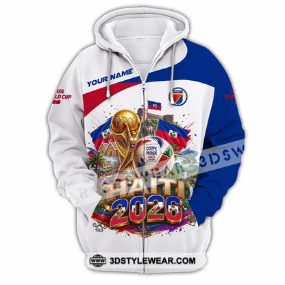 Unisex Shirt - Custom Haiti World Cup 2026 Shirt - Zipper Hoodie / S - T-shirt