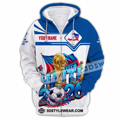 Unisex Shirt - Custom Haiti World Cup 2026 Shirt - Zipper Hoodie / S - T-shirt