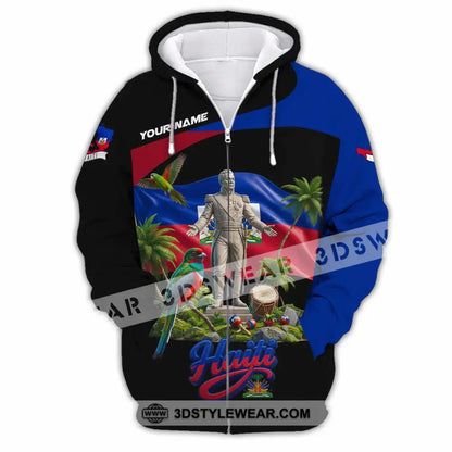 Unisex Shirt - Custom Haiti Shirt - Zipper Hoodie / S - T-shirt