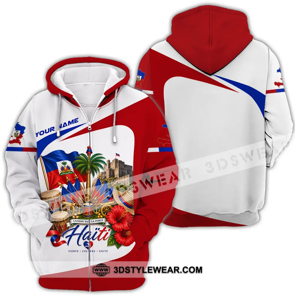 Unisex Shirt - Custom Haiti Shirt - Zipper Hoodie / S - T-shirt