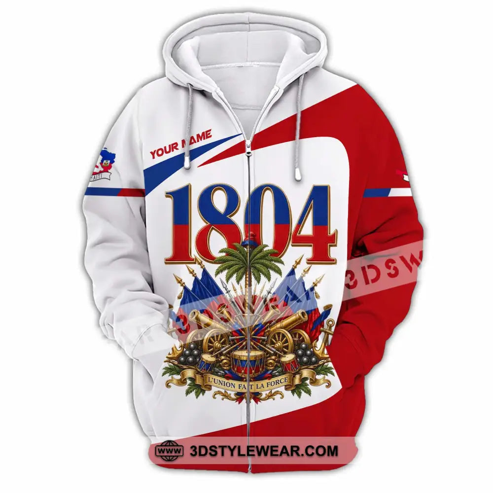Unisex Shirt - Custom Haiti Shirt - Zipper Hoodie / S - T-shirt