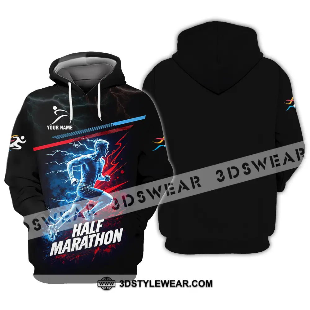 Unisex Shirt - Custom Half Marathon 3D Shirt - Hoodie / S - T-shirt