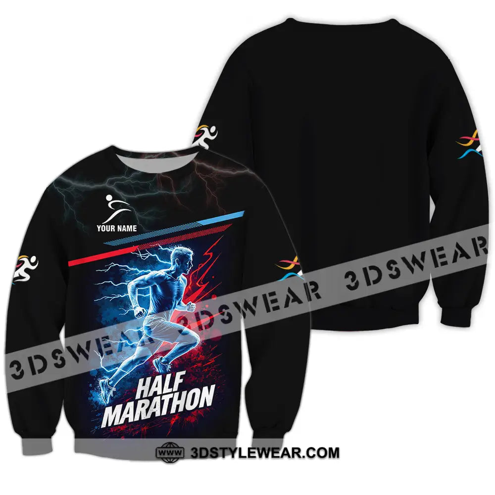 Unisex Shirt - Custom Half Marathon 3D Shirt - Long Sleeve / S - T-shirt