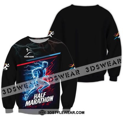 Unisex Shirt - Custom Half Marathon 3D Shirt - Long Sleeve / S - T-shirt