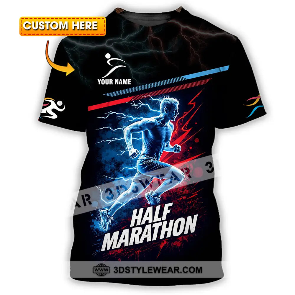 Unisex Shirt - Custom Half Marathon 3D Shirt - T-shirt