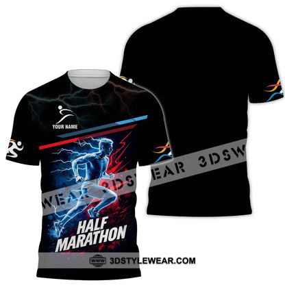 Unisex Shirt - Custom Half Marathon 3D Shirt - T-Shirt / S - T-shirt