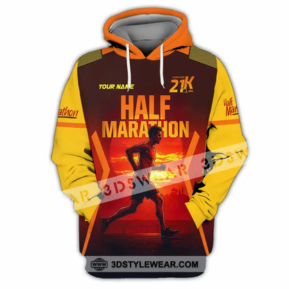 Unisex Shirt - Custom Half Marathon Run 3D Shirt - Hoodie / S - T-shirt