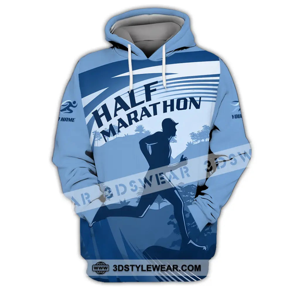 Unisex Shirt - Custom Half Marathon Run 3D Shirt - Hoodie / S - T-shirt