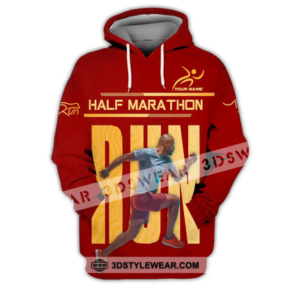 Unisex Shirt - Custom Half Marathon Run 3D Shirt - Hoodie / S - T-shirt