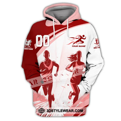 Unisex Shirt - Custom Half Marathon Run 3D Shirt - Hoodie / S - T-shirt